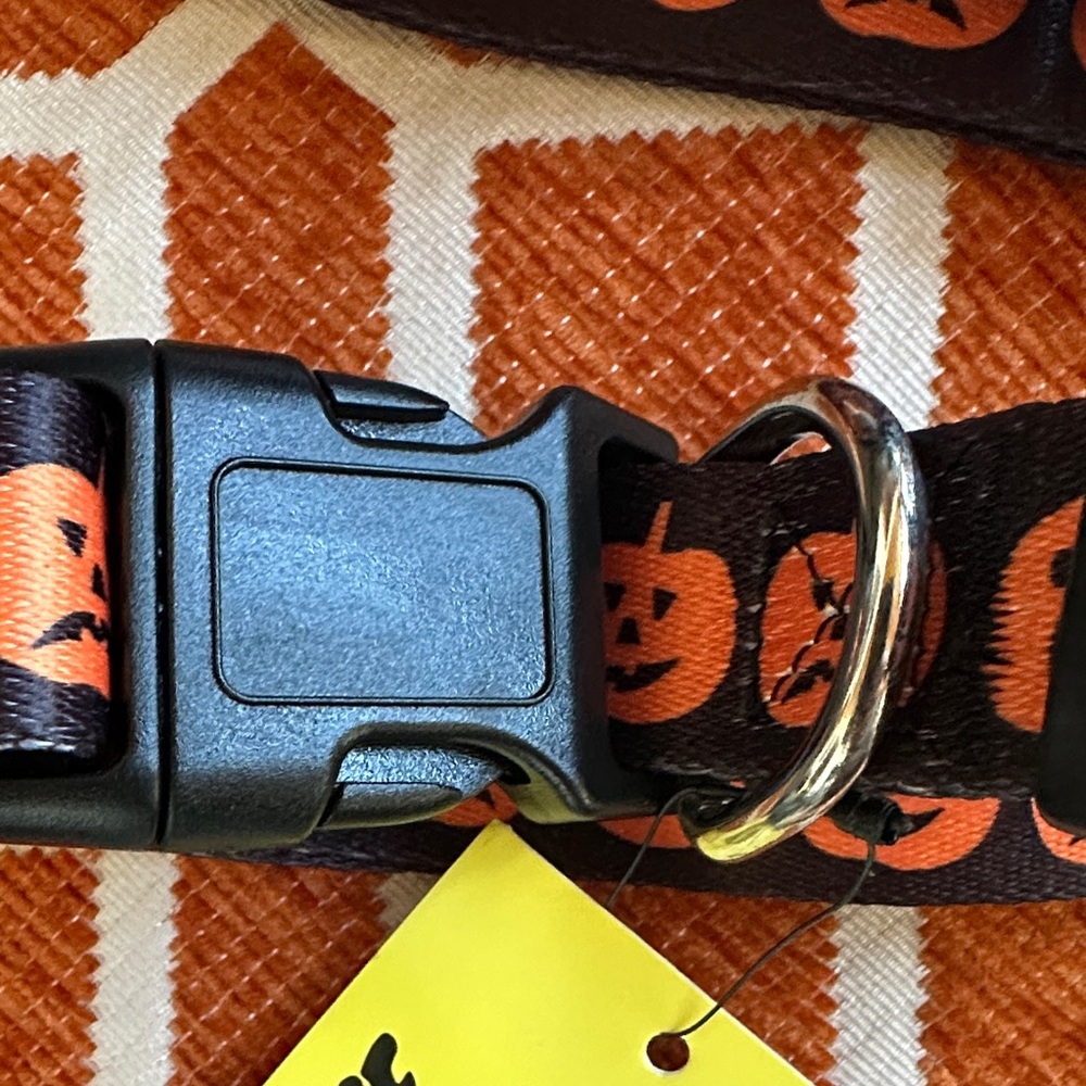 Set of (3) New Native Pup Halloween Dog Collar with Pumpkin Design - Picture 3 of 5